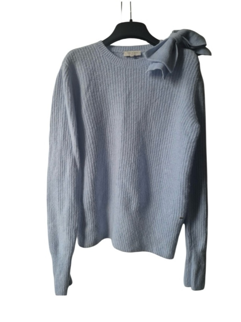 Ted Baker Extravagant Bow Crew Wool Alpaca Sweater Size 2 UK 10 - Picture 3 of 8